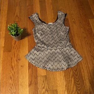 Semi Sheer Peplum Top